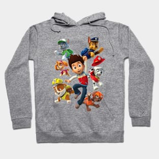 Boy And Dog Team Hoodie